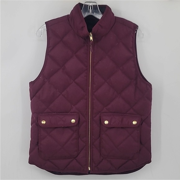 J CREW Excursion Quilted Down Vest Size Small - Picture 1 of 6
